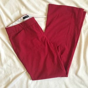 Red Flare Dress Pants